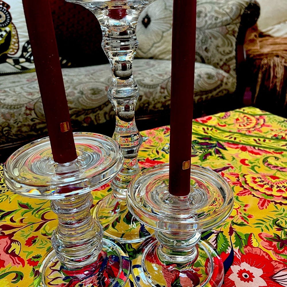 Beautiful 3 Glass Candle Holders